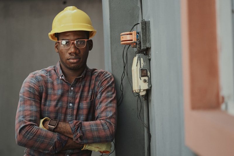 Facilities management engineer on site
